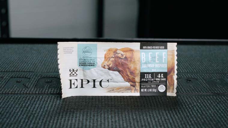 Beef EPIC Protein Bar in BarBend testing lab.